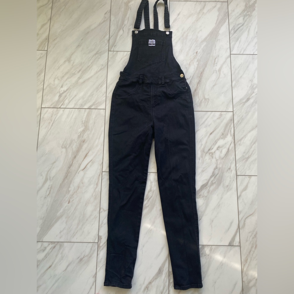 Black jean overalls by Stop Jeans